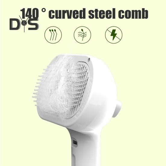 Cat Steam Brush for Shedding Rechargeable Spray Hair Removal Comb with Water Tank And Release Button Steamy Pet Grooming Brush for Cats Dogs