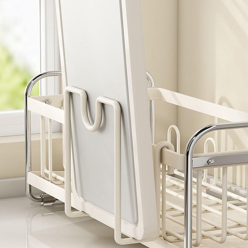 Convenient Storage Rack Multifunctional Cutting Board Organizer Cutlery Storage Basket  Household