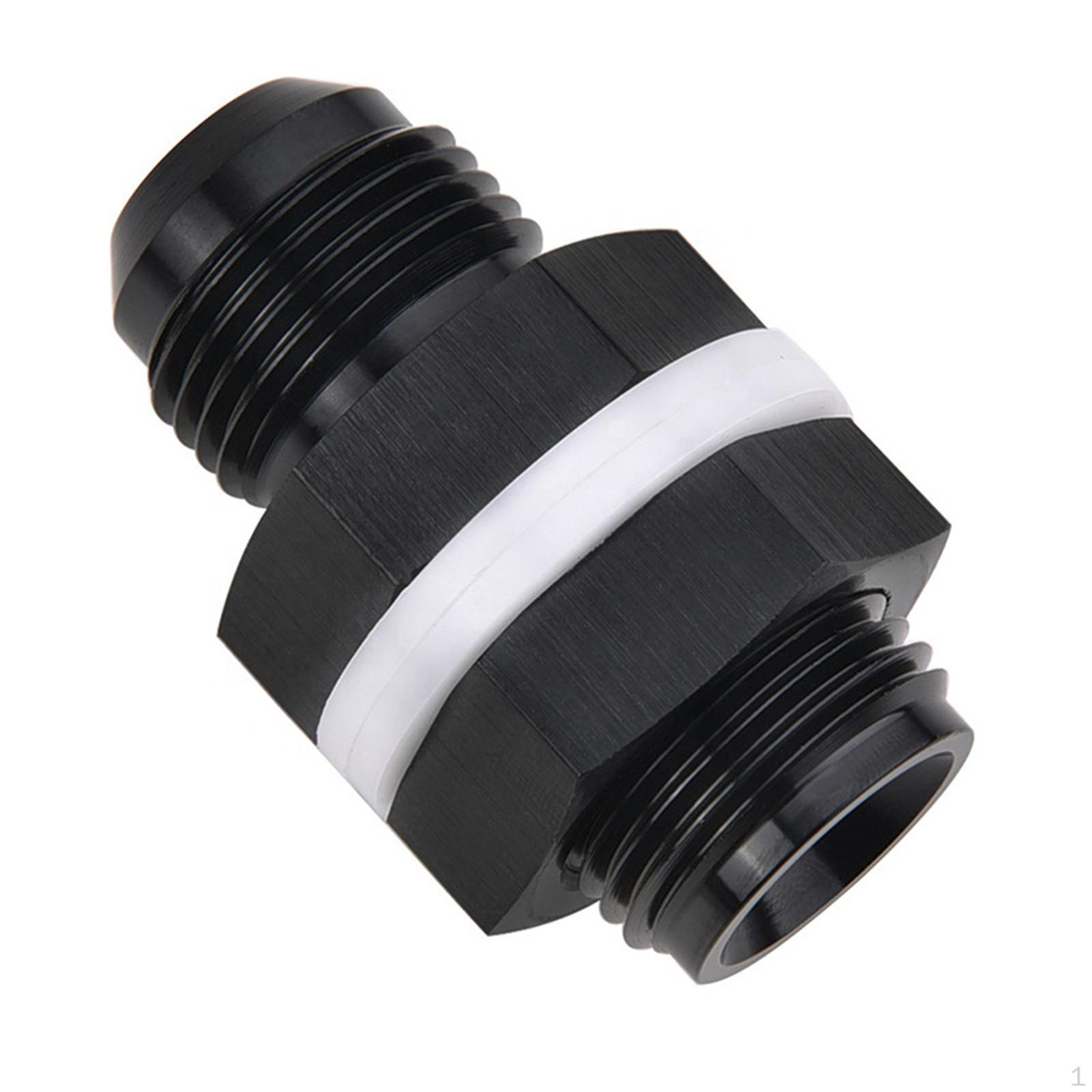 

Bulkhead Fitting Adapter Black Straight Used with , Fuel, Water, Accessories Direct Replace Auto AN12
