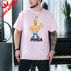 Johnny Bravo Gym Quote Funny Cartoon Fitness Trend ShortSleeved Unisexs And Unisexs Universal Shirt Pattern Pure Cotton TShirt