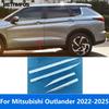 Exterior Accessories For Mitsubishi Outlander   2024 2025 Chrome Door Side Line Strip Body Skirt Molding Trim Sticker