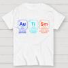 Autism Periodic Table Cotton Summer Casual Cool Loose T-Shirt