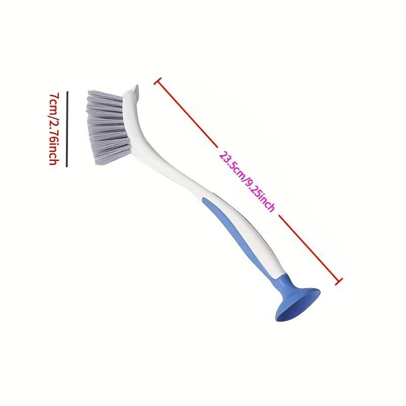 Suction Cup Upright Long Handle, Kitchen Cleaning Brush Without Drilling, Powerful Multi-Functional Scrubber