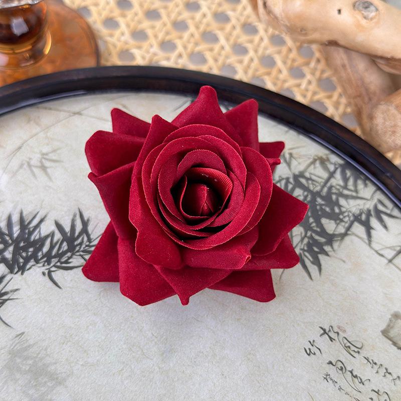 

Імітація троянди заколка для волосся вінтаж червона павутина червоний головний убір фото аксесуар для волосся Бокова затискач голова квіткові аксесуари