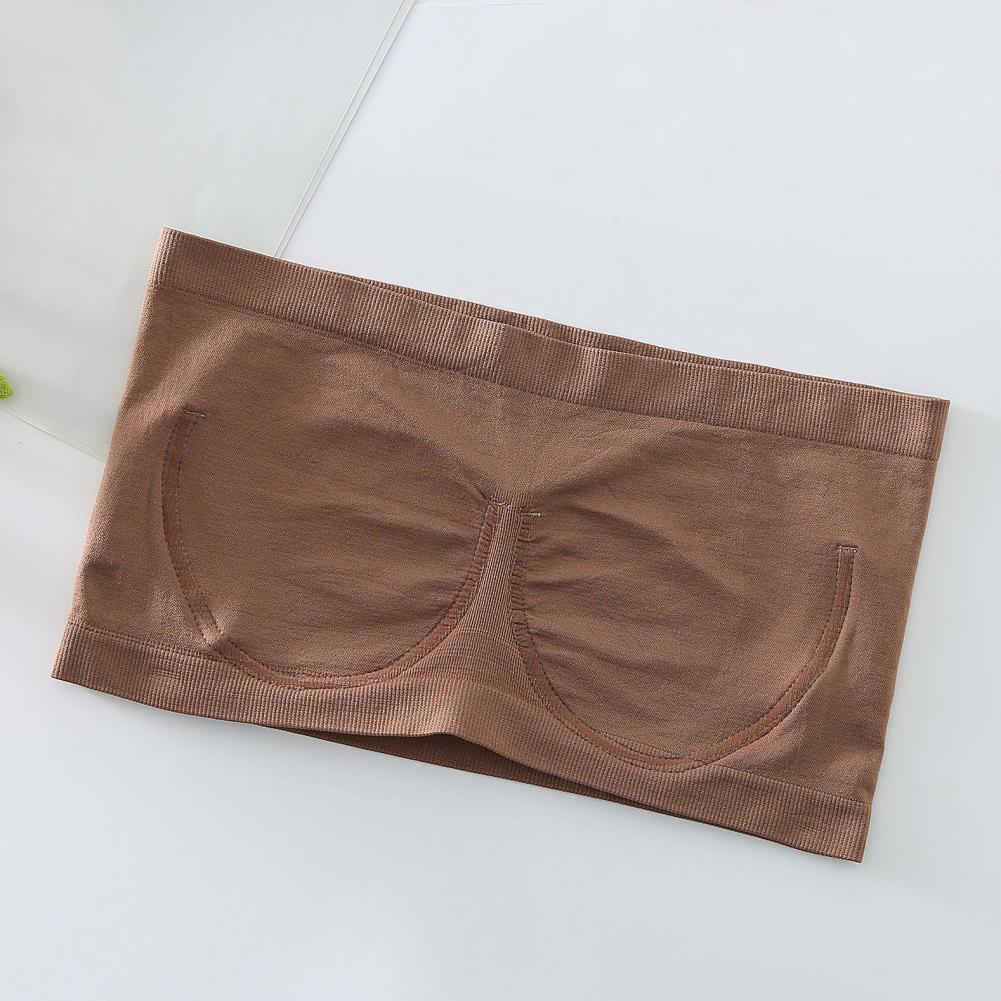 Dámská bandeau podprsenka bez ramínek bezešvá bralettes dámská elastická zavinovačka hrudníku nevyztužená bandeau tube top podprsenka