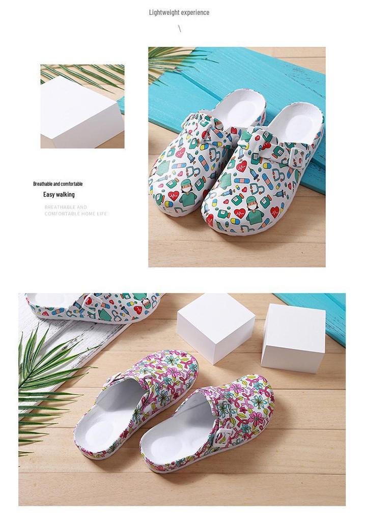 Women's Medical Slippers: Closed-Toe, Soft Sole, Protective Indoor/Outdoor Nurse Shoes