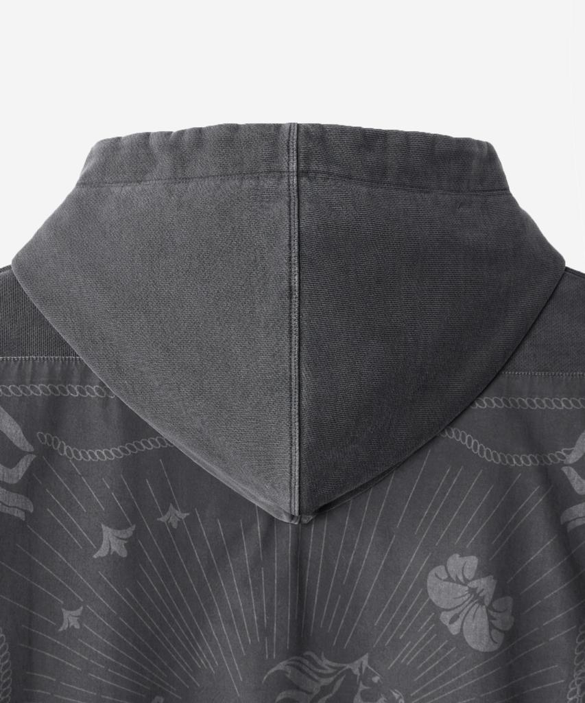 Dev:3 Bandana Garment Dyed Hoodie_Dark Gray