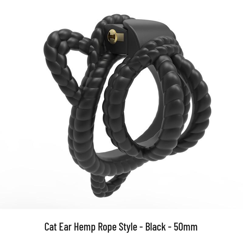 Men's Full Body Bondage Kit with Rope, Chastity Lock, and Pot Lid for Cross-Dressers - Erotic Outdoor Training Supplies