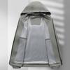 Spring and Autumn Jacket Men's Business Hooded Removable Middle-aged Daddy's Zipper Top Windproof Simple Jacket Men's Clothing