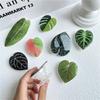 Simulated Fresh Leaf Dropping Adhesive Airbag Bracket Creative Lazy Desktop Support Back Scalable Phone Stand