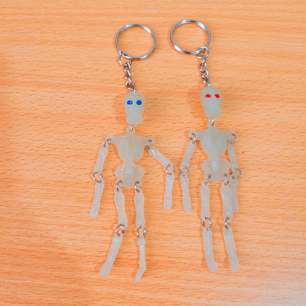 Luminous Skull Keychain Personality Gothic Accessories Halloween Car Keychains