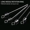 Loop Wire Fishing Spinner Stainless Steel 100 Pieces Fishing Lure Wire Fish Accessories For Freshwater Ice Lake Boat Dock Bass