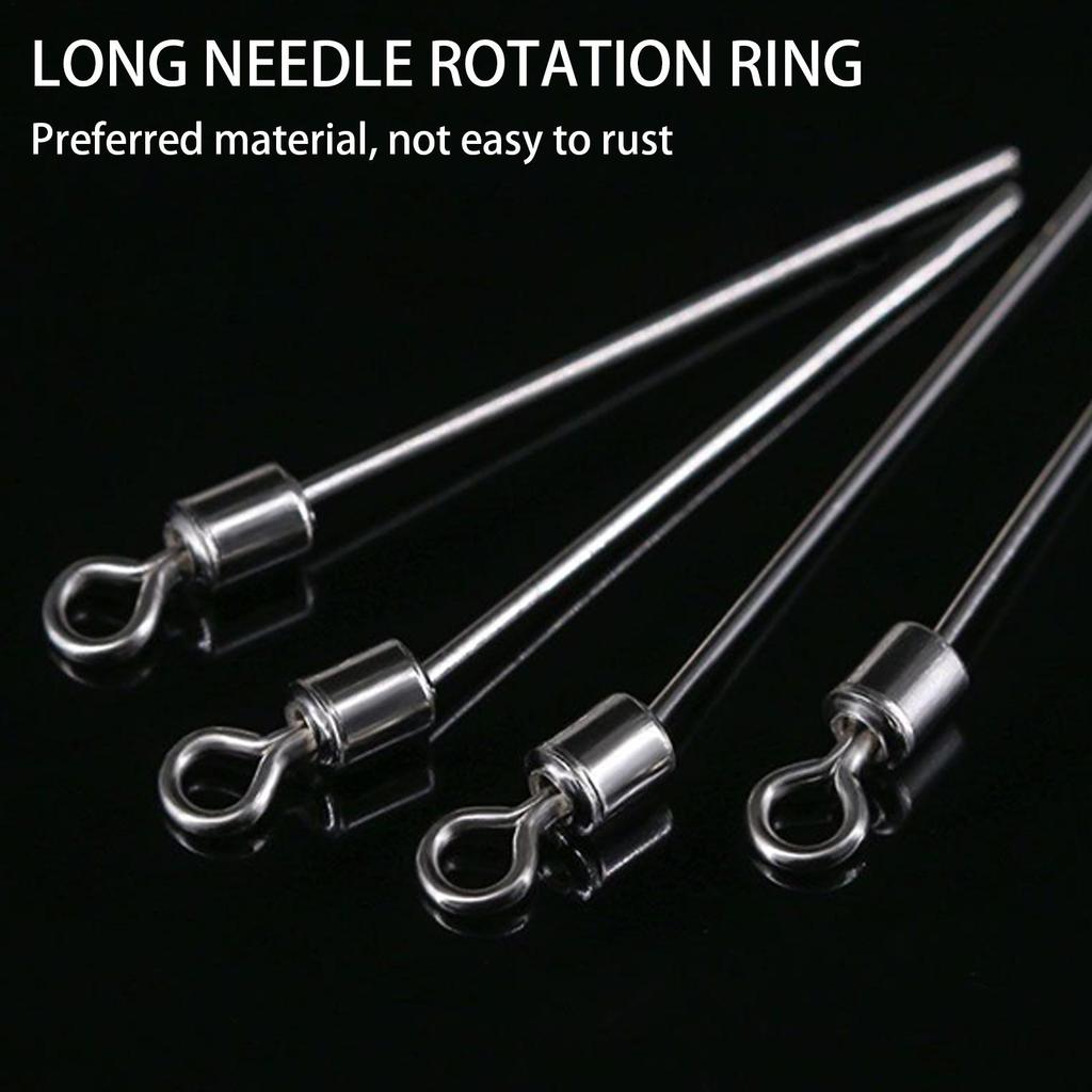 Loop Wire Fishing Spinner Stainless Steel 100 Pieces Fishing Lure Wire Fish Accessories For Freshwater Ice Lake Boat Dock Bass