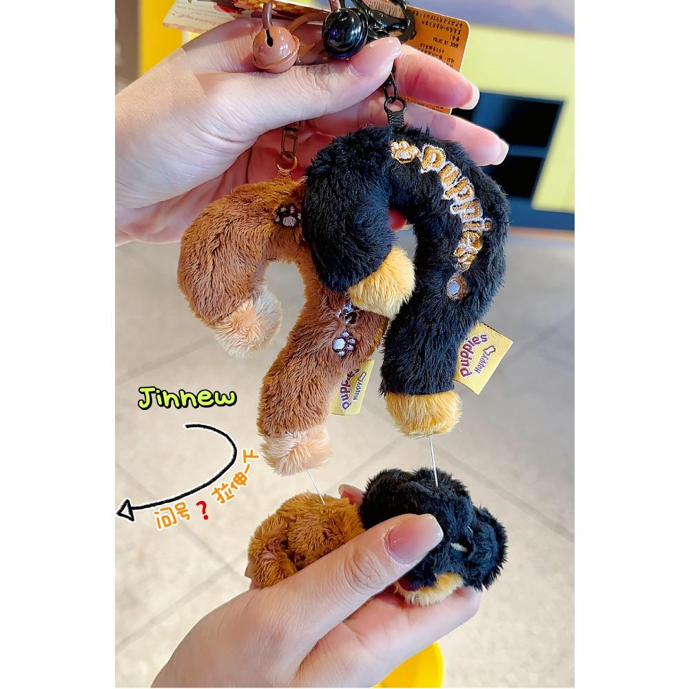 

Cute 4 inch wallet dachshund plush pendant dressing camera dog keychain backpack pendant ground marketing gift 4 inch [random color of single picture -0.04kg]
