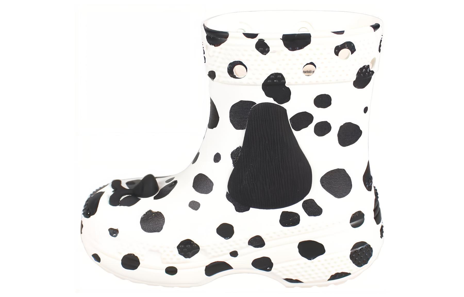 Crocs I Am Dalmatian Waterproof Low Shaft Kids  Boots Black White Kids  209079-103 23