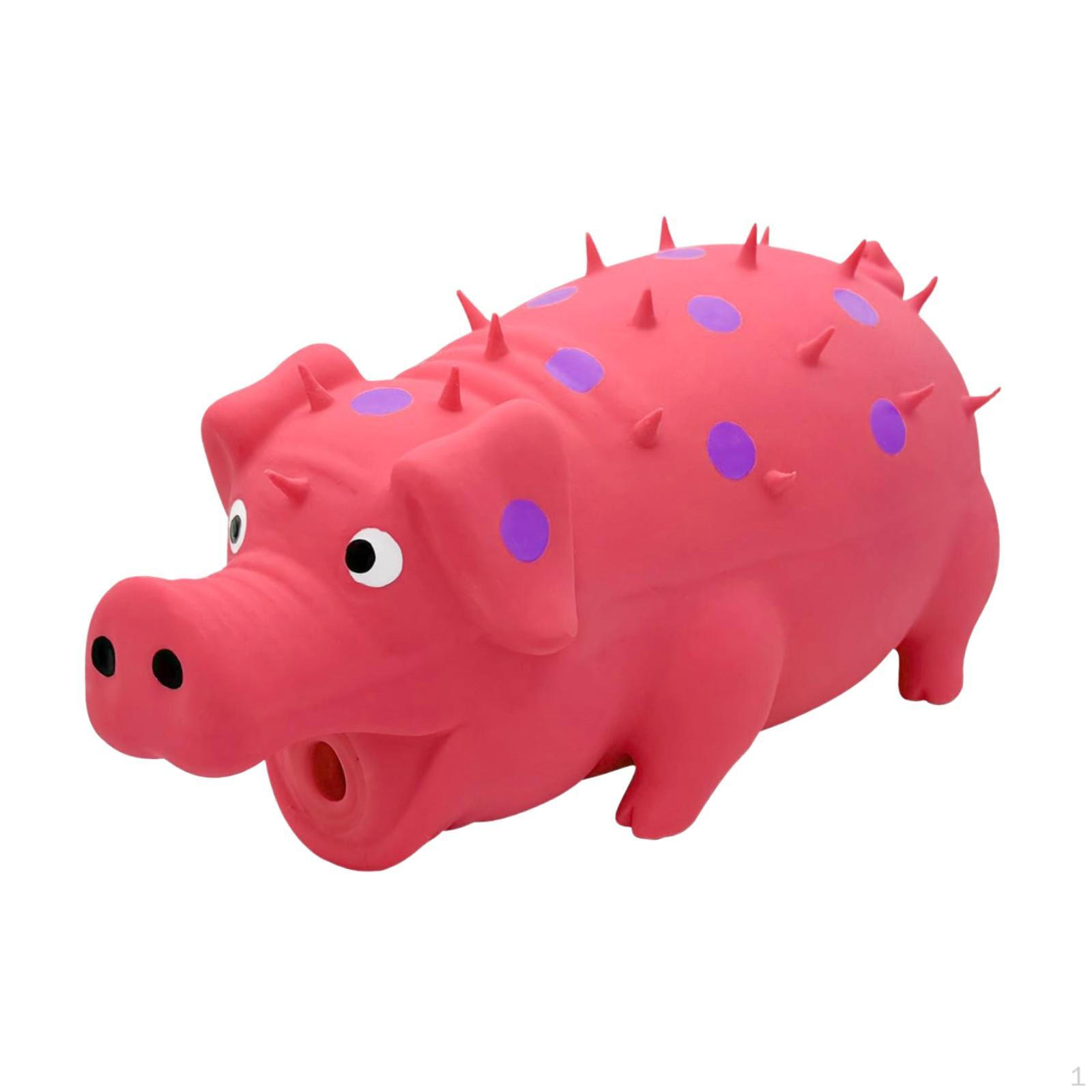 

Dog Chews Toy Squeaky Bite Resistant Exercise Game Interactive for Aggressive Chewers рожевий