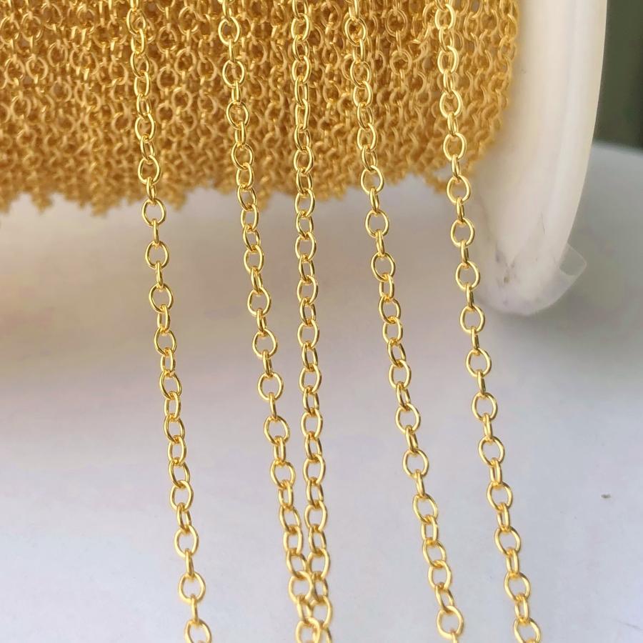 Factory 1.68mm Round Cable Chain 925 Sterling Silver Permanent Jewelry 14k Gold Filled Chain