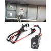 1PC Quick Car Charger Dual USB QC3.0 Type C PD Interface Socket Auto Phone Fast Charging Adapter Button For Honda CRV Civic URV