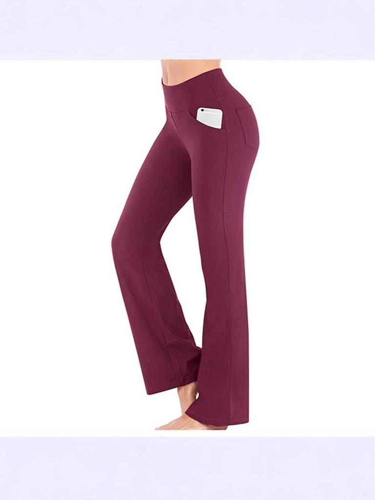 European & American High-Waist Flared Wide-Leg Yoga Pants for Girls 2023