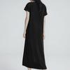 Women's Fashion Loose Solid Color Cotton And Linen V-Neck Pocket Casual Dresses