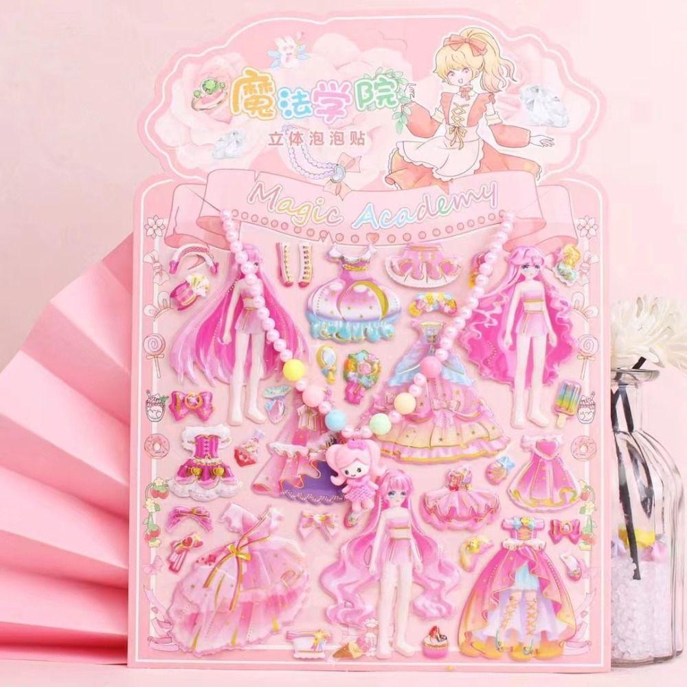 

Горячее штамповывание девушки Смена одежды Наклейки Переодевание Подарок на день рождения