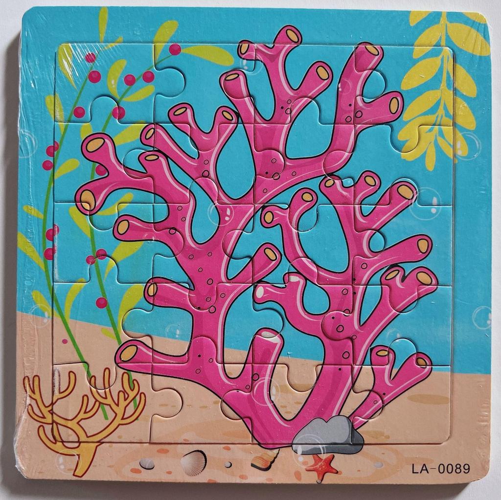 20-Piece Wooden Kids' Puzzle Board - Cartoon Animals