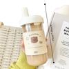 500/850ml Water Straw Bottles with Lid Straw Large Capacity Water Bottle  Coffee Cups