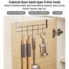 No Drill Over Door Hooks 5 Hooks Heavy Duty Organizer Space-Saving Wall Hanger For Coat Key Towel In Closet Bedroom Hallway