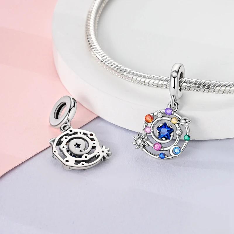 Original Charmscopper Colorful Cosmic Vortex Stars Beads Fit Charms Platabracelets For Women Jewelry Making Gifts