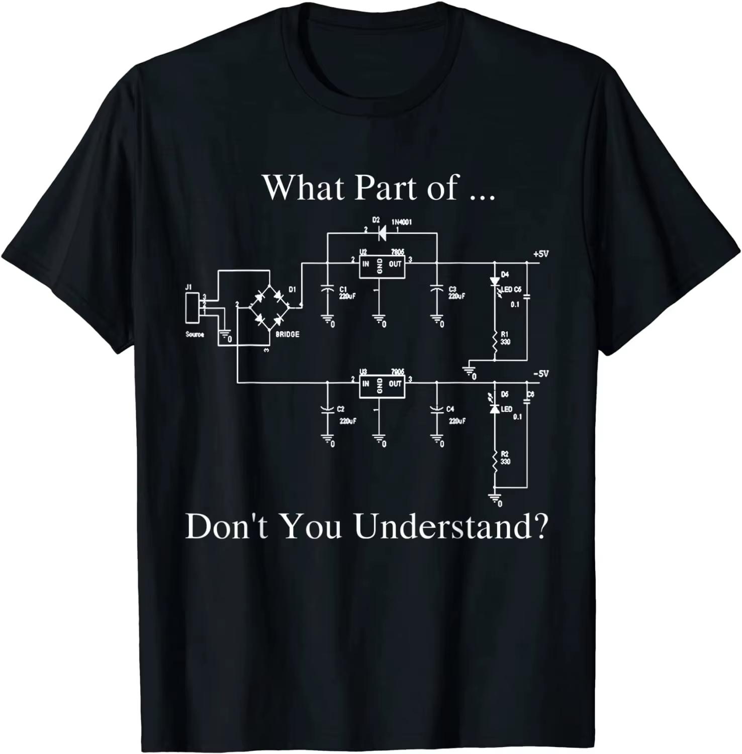 Electrical Engineer TShirt Gift Fun Engineering Satirical TShirt Printed TShirt Solid ColorUnisex Clothing Fashion Y2k Top S