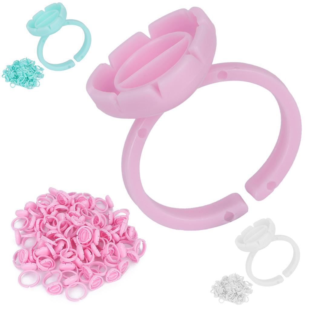 100 stücke Wimpernkleber Halter Tasse Wimpernverlängerung Schnell Wimpern Organizer Werkzeug