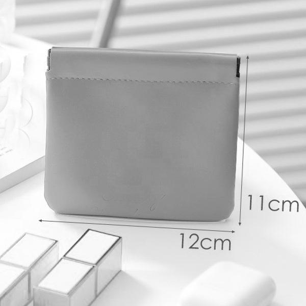 Compact PU Multipurpose Pouch: Lipstick, Coins, Jewelry, Earphones Storage.