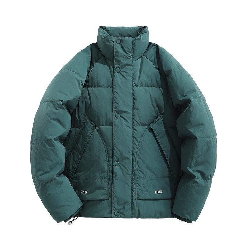 

Зимняя мужская новая пуховая куртка National Standard, утолщенная, теплая, модная брендовая, воротник-стойка, короткое пальто с хлопковой подкладкой, свободное пальто 4XL