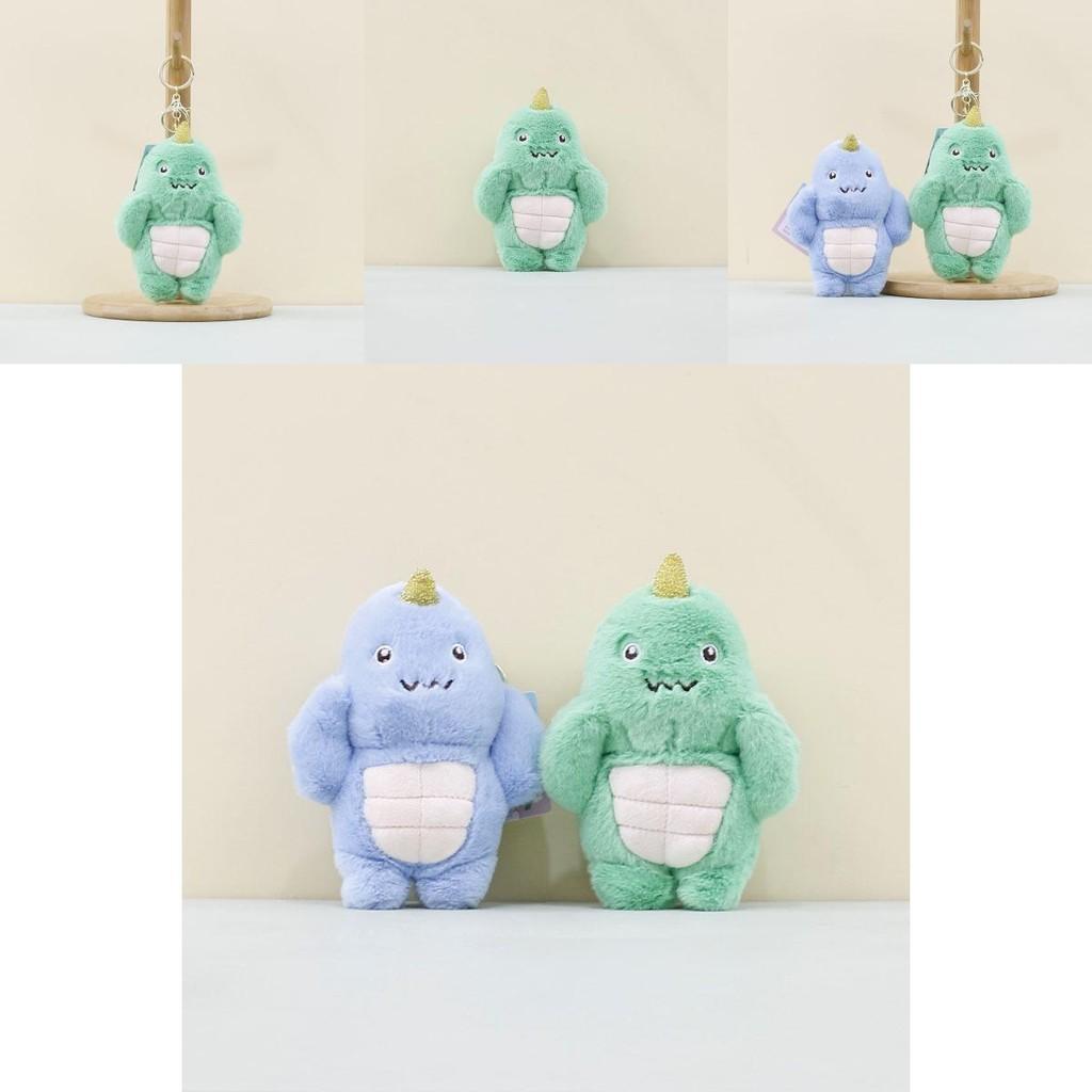 Charming Green And Blue Muscle Dinosaur Plush Keychain Ideal For Bag Accessories