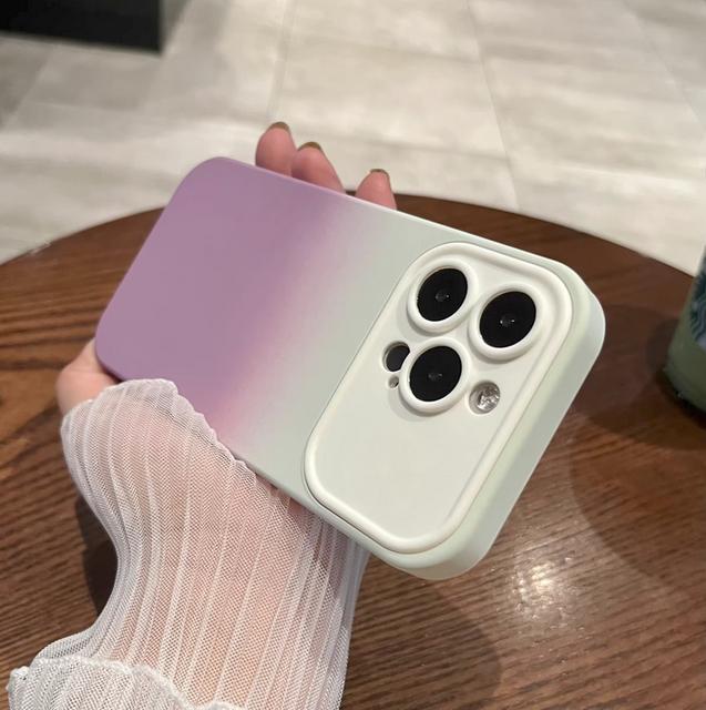 Gradient Camera Protection Phone Case For Iphone 14 13 12 11 Pro Max 14pro Shockproof Matte Soft Silicone Cover For Iphone 14