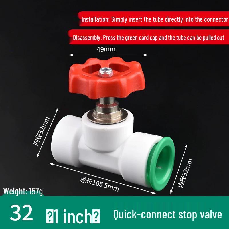 מחבר מהיר לצינור מים PPR - תקע ישיר 20/25 PE למים קרים/חמים (אין צורך בריתוך חם)