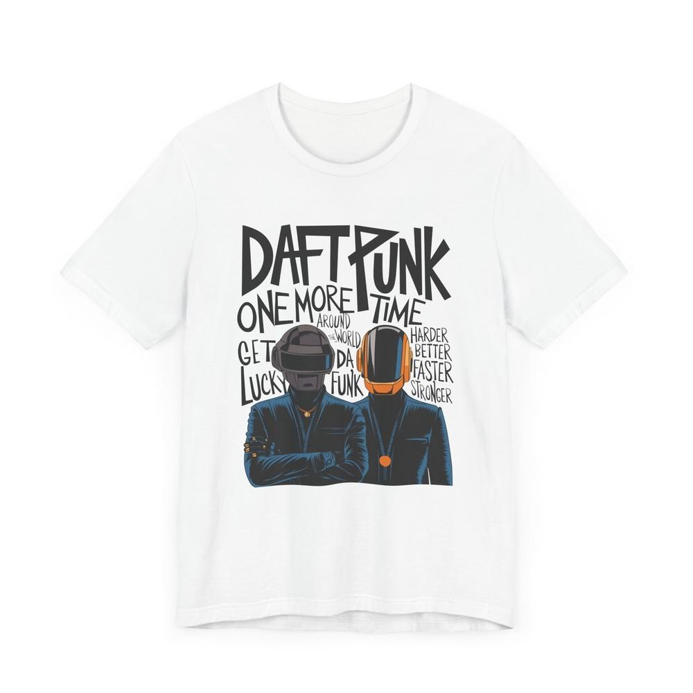 Daft Punk EDM Music Duo Greatest Hits T-shirt Music Lover Tee Retro Band Shirt Unisex T-Shirt S