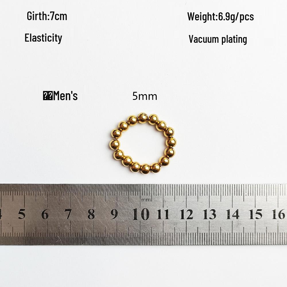 European & American Fashion Titanium Steel Elastic Ring, Vacuum Plated, Anti-oxidation, Non-fading.