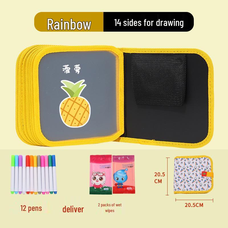 Portable Children's Drawing and Coloring Board - Reusable, Erasable, and Compact Toy for Kids