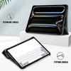 Triple-fold Protective Drop Resistant Painted PU Leather Ultra-thin Hard Case for iPad Pro 11-Inch 2024