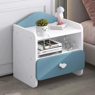 Modern Double Drawers Nightstand Kid Cute Dressing Bedside Table Household Multifunctional Girl Small White Cabinet Furniture