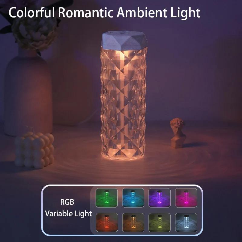 

1000ML/400ML Colorful USB Crystal Humidifier Aromatherapy Air Purifier for Bedroom Desktop Home Office Mist Maker 400ML-5H