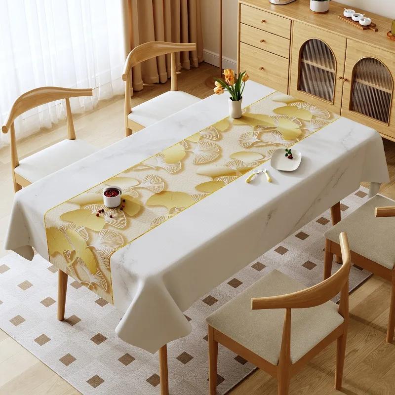 Luxury Tablecloth High-temperature Resistant Waterproof and Oil Resistant Household Tablecloth Coffee Table Cloth Party Decor