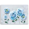 Canvas print, Blue roses 3D