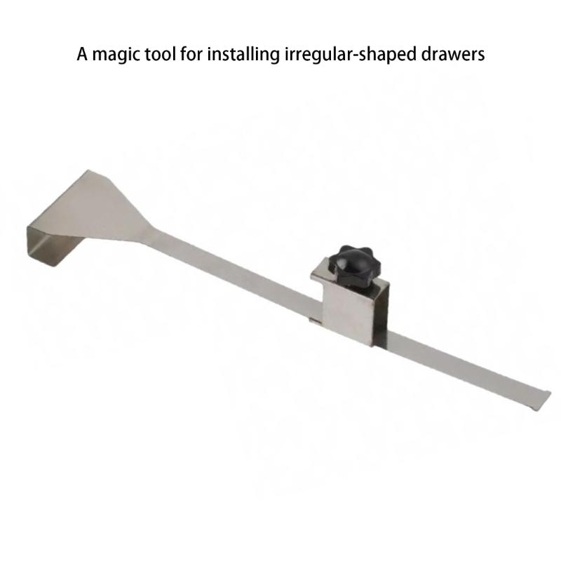 Schrankbeschläge Schablone Metall Schubladeninstallationsassistent Einstellbare Bohrlöcherführung Professionelles Zubehör