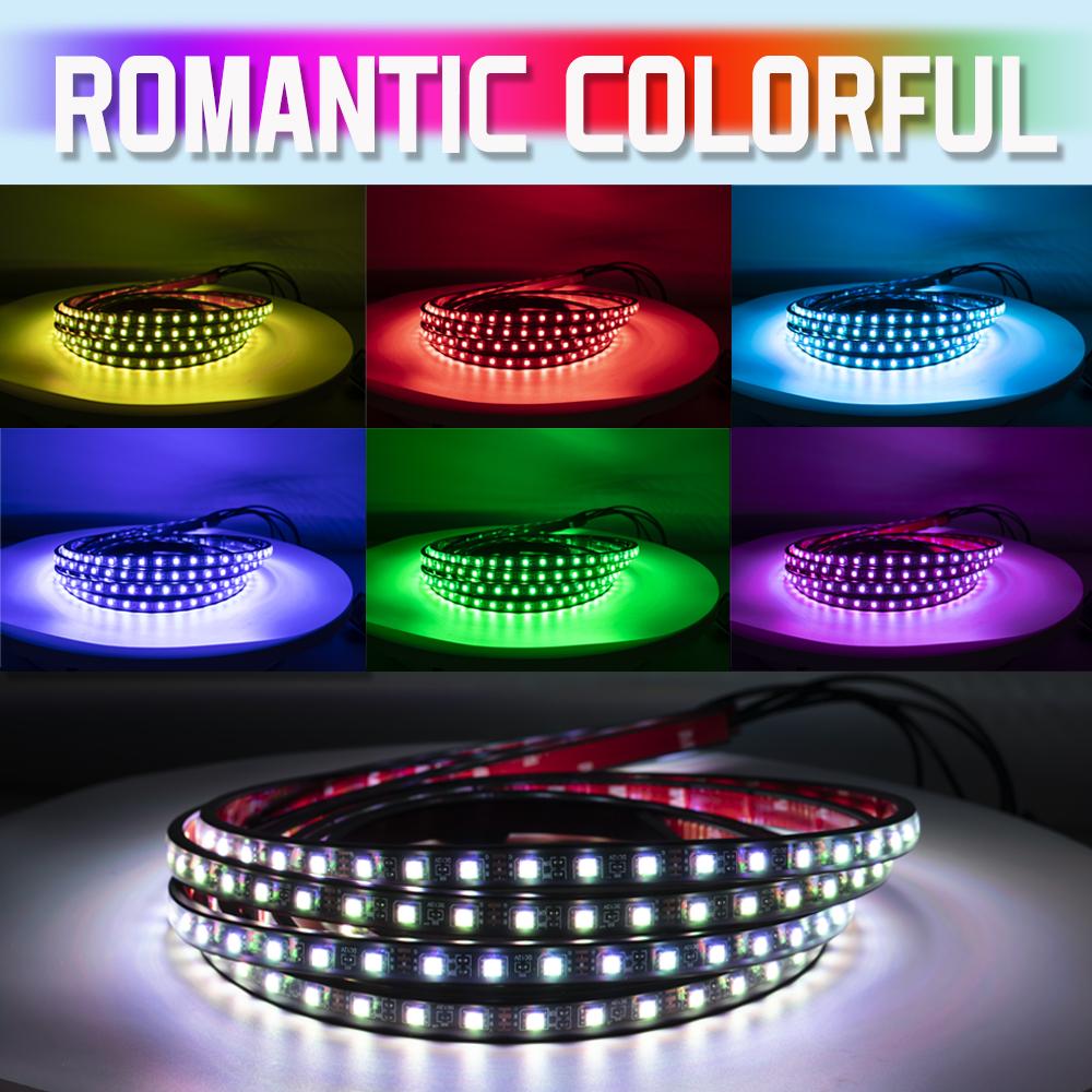 Car Charssis Flexible LED Strip Light LED Underbody Remote /APP Control RGB Neon Lights Ambient Atmosphere Auto Decorative Lamp