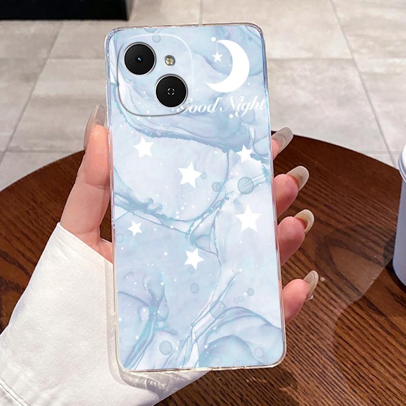 

For Tecno Spark 40C Case Cute Cat Aesthetic Astronaut Soft Silicone Back Cover for Techno Spark 40C Transparent Phone Case Tecno Spark 40C