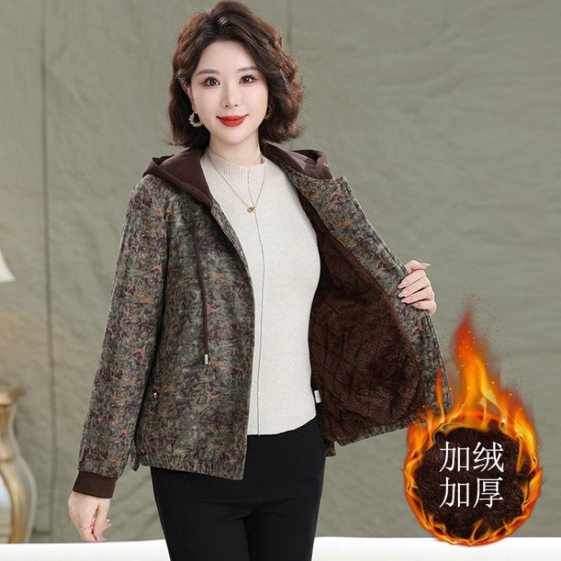 Small Autumn and Winter Coat Fleece Thickened Clothes Winter Jacket Women