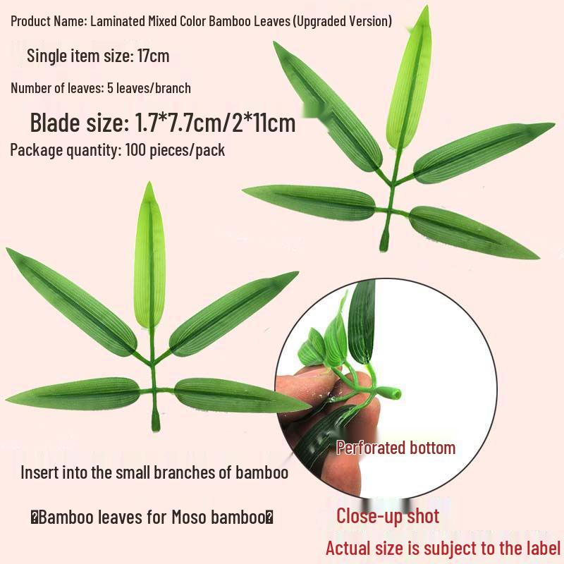 Bamboo Indoor Screen: Dense Green Fake Bamboo Leaves for Plant Landscaping
