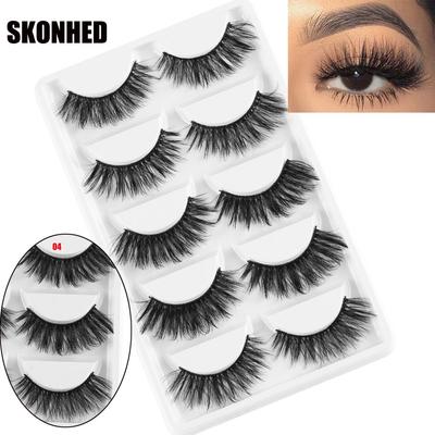 Thick Handmade Multilayer Eye Lashes Extension Wispy Fluffy  3D Faux Mink Hair False Eyelashes
